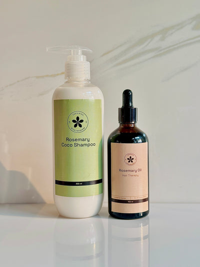 Rosemary therapy ; For hairloss & Dry hair ( shampoo +oil )